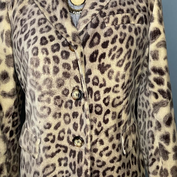 Talbots Cheetah Print Velvet Suit Jacket - Picture 5 of 5